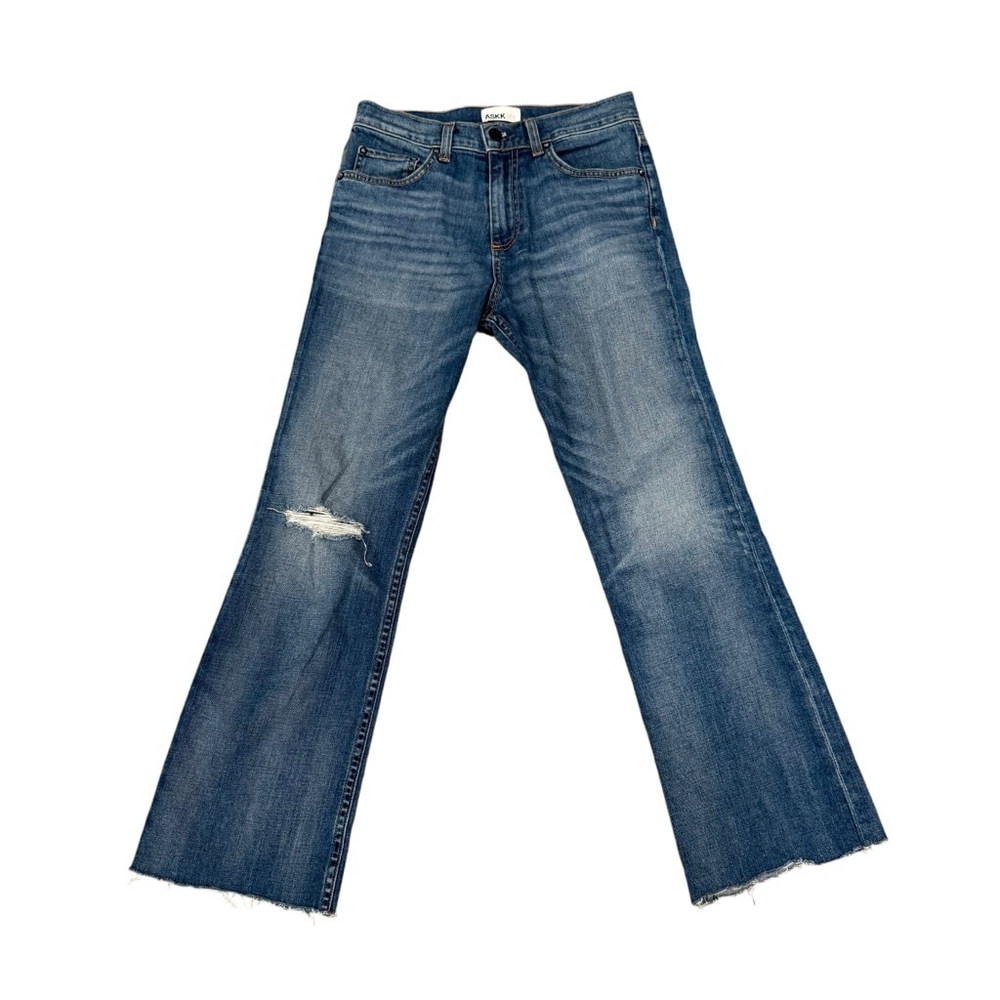 Women's ASKK NY High Rise Crop Boot Jeans, Size 26, Blue